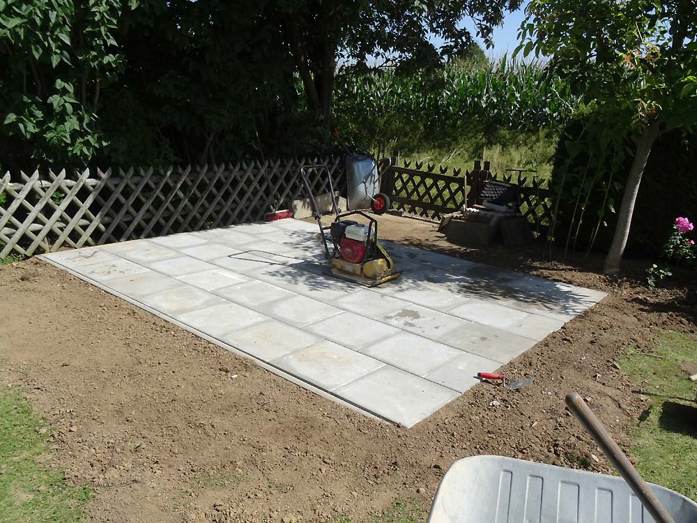 Grundplatte Fundament für Gartenhaus Bodenplatte